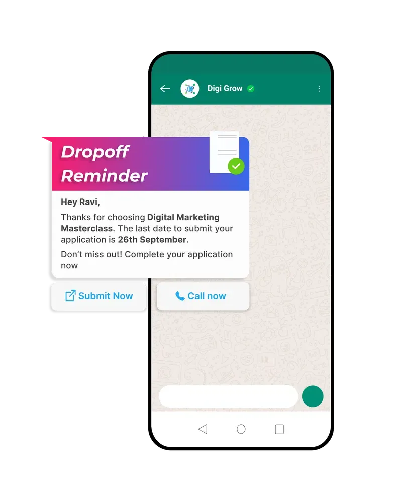 Application Dropoff Reminder WhatsApp Message.webp